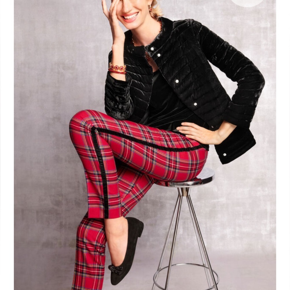 Talbots Black Velvet Down Filled Quilted Jacket